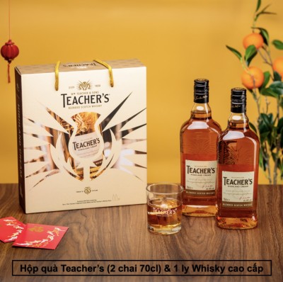 Rượu Teacher's Highland Cream - Hộp Quà Tết 2022